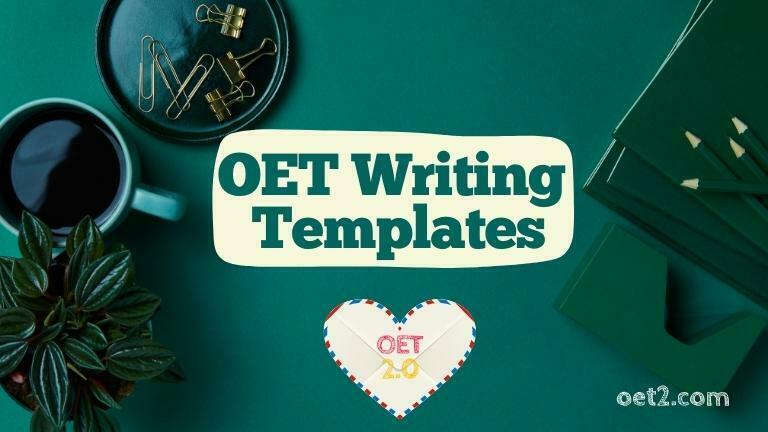 OET 2 writing template