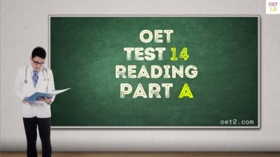 OET Reading Mock test 14 Part A