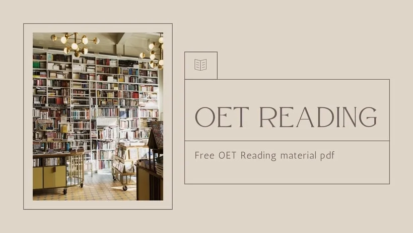 Free OET Reading samples pdf for nurses and doctors